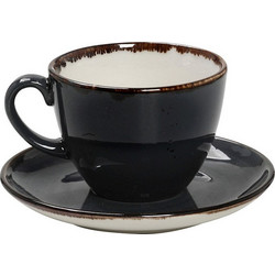 Espiel Jumbo Φλιτζάνι Τσαγιού Πορσελάνης Μαύρο 220ml TLG111K6