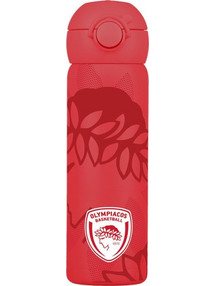 Estia Handy Bottle Save The Aegean Ολυμπιακός Παιδικό Παγούρι Θερμός Ανοξείδωτο BPA Free Κόκκινο 470ml