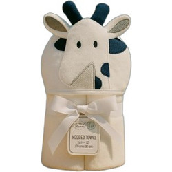 Serafino Giraffe Βρεφικό Μπουρνούζι Κάπα Μπεζ Μπλε 84x84cm