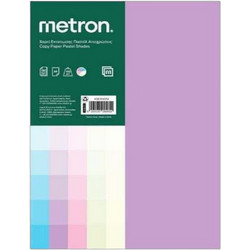 Metron Pastel Χαρτόνι Α4 160gr/m² 100 Φύλλα Πολύχρωμο