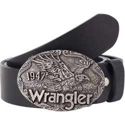 Wrangler W Eagle Ανδρική Ζώνη Δερμάτινη Μαύρη 112141114