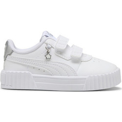 Puma Carina 3.0 Παιδικά Sneakers Λευκά Ασημί 407735-01