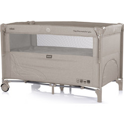 Chipolino Relax Παρκοκρέβατο 2 Επιπέδων με Στρώμα & Δίχτυ Latte KOSIRE263LA
