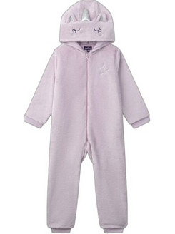Dpam Παιδική Ολόσωμη Πιτζάμα Fleece Χειμωνιάτικη Ροζ NECUYETTE