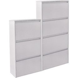 B2BMarkt Παπουτσοθήκη Μεταλλική Stark Λευκή M71xΠ15xΥ137cm 9995806
