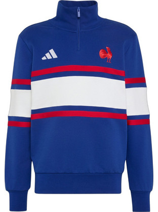 Adidas France Rugby Travel Ανδρικό Αθλητικό Φούτερ Royal Blue KQ8174