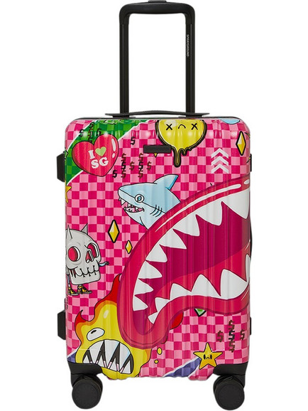 Sprayground Kawaii Chaos CL336 Βαλίτσα Καμπίνας 54.6x34.9x22cm με 4 Ρόδες Φούξια