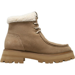 Michael Kors Γυναικεία Μποτάκια Chukka Suede Ταμπά με Χοντρό Χαμηλό Τακούνι και Γούνα 40F5CAFE5S-297