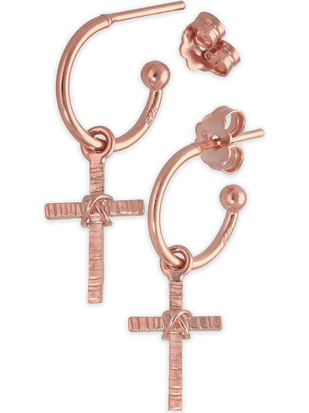 Emmanuela handcrafted for you Γυναικεία Σκουλαρίκια Κρεμαστά από Ασήμι 925 Ροζ Χρυσό Επιχρυσωμένα 1321