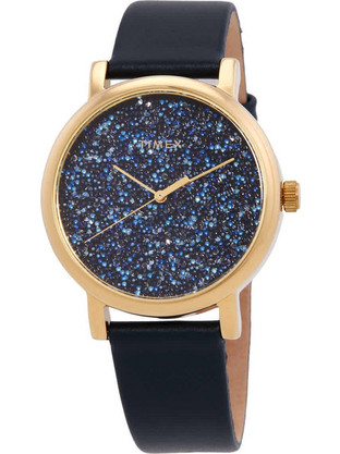 Timex Γυναικείο Ρολόι με Μπλε Δερμάτινο Λουράκι TW2R98100