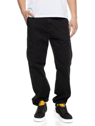 Splendid Ανδρικό Παντελόνι Cargo Joggers Ελαστικό Slim Εφαρμογή Μαύρο 55-241-002