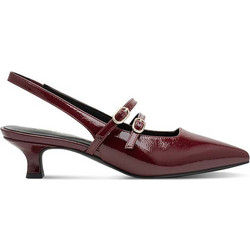 Marco Tozzi Γόβες Slingback Λουστρίνι με Λεπτό Χαμηλό Τακούνι Μπορντό 2-29508-47-530