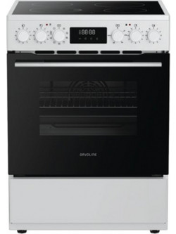 Davoline CMFW1100WH Κουζίνα Ηλεκτρική 70lt με Κεραμικές Εστίες 60cm