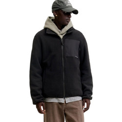 Jack & Jones Ανδρική Ζακέτα Fleece με Φερμουάρ Μαύρη 12299072