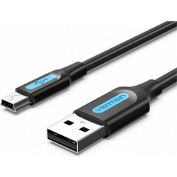 Vention COMBC Καλώδιο USB-A Male 2.0 to USB-B Mini Male 0.25m Black