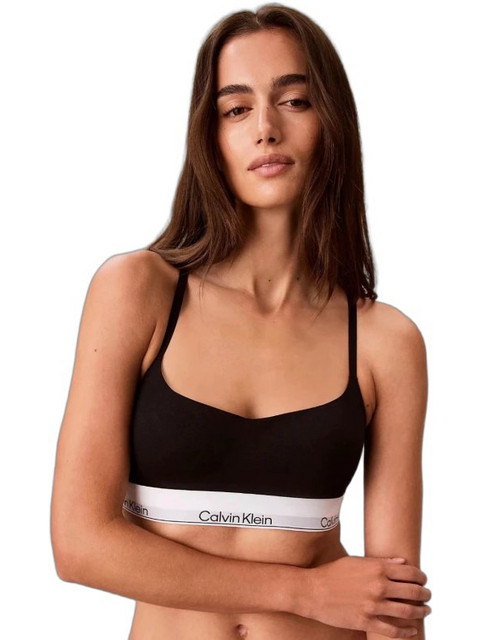 Calvin Klein Μπουστάκι με Ελαφριά Ενίσχυση χωρίς Μπανέλα Μαύρο LV00QF8994-UB1