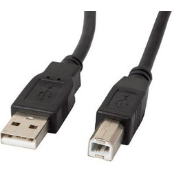 Lanberg CA-USBA-11CC-0010-BK Καλώδιο USB-A Male 2.0 to USB-B Male 1m Black