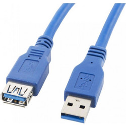 Lanberg CA-US3E-10CC-0030-B Καλώδιο USB-A Male 3.0 to USB-A Female 3m Blue