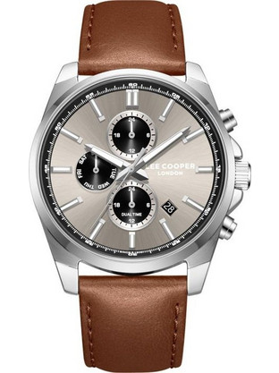Lee Cooper Ανδρικό Ρολόι με Καφέ Δερμάτινο Λουράκι LC08354.364