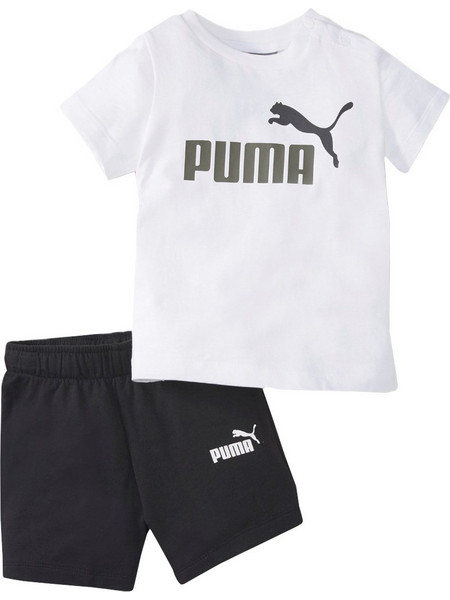 Puma Minicats Βρεφικό Σετ Καλοκαιρινό Λευκό Μαύρο 845839-02