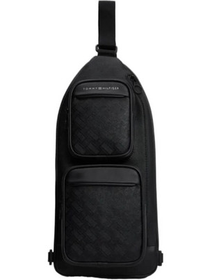Tommy Hilfiger Ανδρική Τσάντα Ώμου / Χιαστί Μαύρη AM0AM14756-BDS