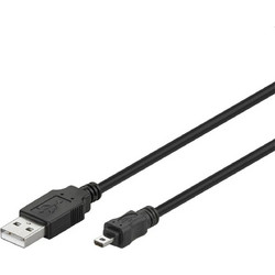 Grundig 47242 Καλώδιο USB-A Male 2.0 to USB-B Mini Male 1m Black