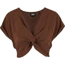 Urban Classics Γυναικείο Καλοκαιρινό Crop Κρουαζέ Top Καφέ TB8277-21859