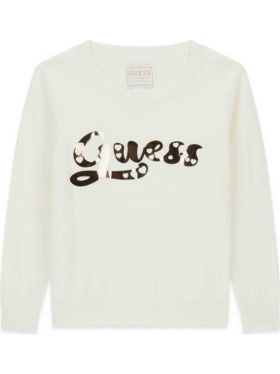 Guess Παιδικό Πουλόβερ Μακρυμάνικο Μπεζ K6YR03Z0813
