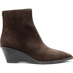 Michael Kors Austin Wedge Γυναικεία Μποτάκια Cowgirl Πλατφόρμα Suede Σοκολατί 40F6AUME5S-251