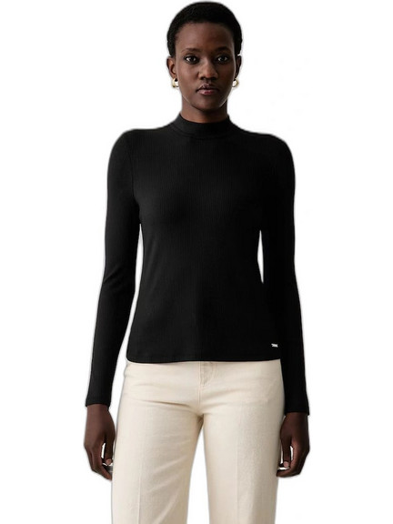 Calvin Klein Γυναικείο Χειμερινό Top Ριπ Μαύρο LV044H211G-UB1