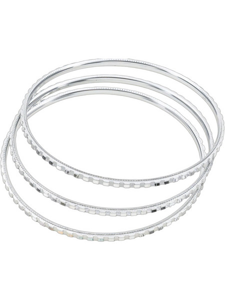 Novita Prism Sparkle Chic Σετ Γυναικεία Βραχιόλια Βέργες Ασημί 2075-3 3τμχ