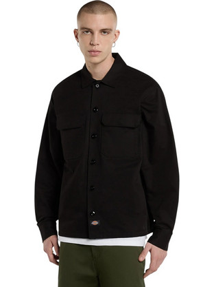 Dickies Ανδρικό Πουκάμισο Βαμβακερό Μακρυμάνικο Κανονική Γραμμή Μαύρο DK0A8E3OBLK