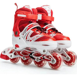Inline Αυξομειούμενα Rollers Παιδικά Κόκκινα Λευκά