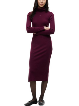Tommy Jeans Midi Καθημερινό Φόρεμα Ριπ Μπορντό DW0DW23320-V11
