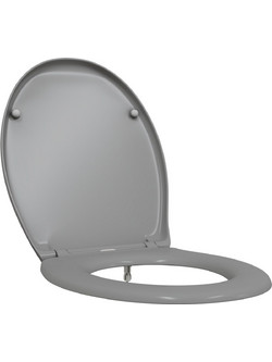 vidaXL Καπάκι Λεκάνης Οβάλ Πλαστικό Γκρι 47x37cm 42002347