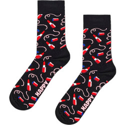 Happy Socks Lipstick Ανδρικές Κάλτσες Ψηλές με Σχέδια Μαύρες P006264