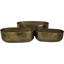 ArteLibre Σετ Κασπώ Μεταλλικά Μπρονζέ 74x34.5x29cm 3τμχ 05152732