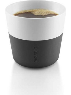 Eva Solo Marble Σετ Φλιτζάνια Espresso & Lungo Πορσελάνης Λευκά Μαύρα 230ml 2τμχ 501002