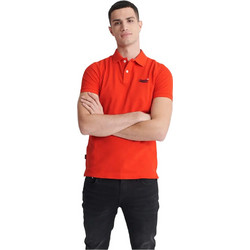 Superdry Ανδρική Αθλητική Μπλούζα Polo Πορτοκαλί M1110004A-OMG