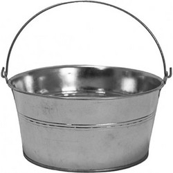 Plastona Κασπώ Κουβάς Μεταλλικό Ασημί 17x9cm 00.05.5958
