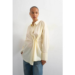 Topshop Elisa Γυναικείο Χειμερινό Top Βαμβακερό Κίτρινο 31001391