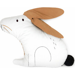 Baby Star Forest Friends Bunny Παιδικό Διακοσμητικό Μαξιλάρι 100% Βαμβάκι Λευκό Καφέ 40x37cm