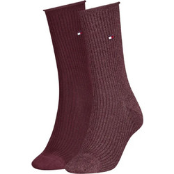 Tommy Hilfiger Γυναικείες Κάλτσες Μπορντό 2Pack 701243423