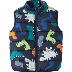 Name It Dino Αμάνικο Παιδικό Μπουφάν Χειμωνιάτικο Puffer Navy Μπλε 13243883
