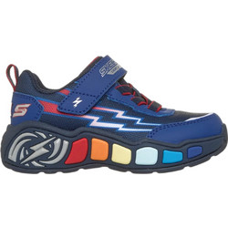 Skechers Lil' Storm Scene Παιδικά Sneakers με Φωτάκια Navy Μπλε 407632-RYL