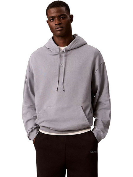Calvin Klein Ανδρικό Φούτερ με Κουκούλα & Τσέπες Γκρι LVGMF6W309-CZ0