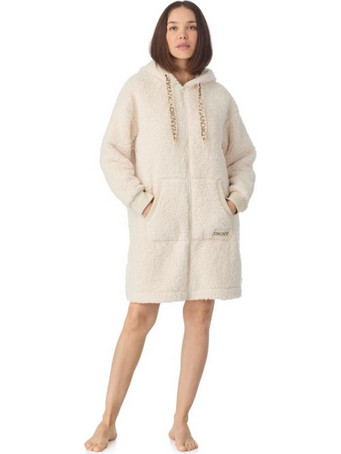 DKNY Γυναικεία Ρόμπα Χειμωνιάτικη Εκρού YI30127-212
