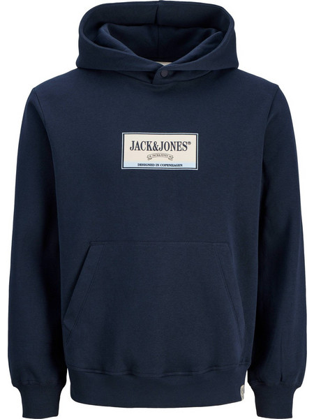Jack & Jones Ανδρικό Φούτερ με Κουκούλα & Τσέπες Navy Μπλε 12299975