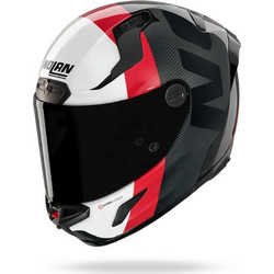 Nolan X-804 ST Ultra Carbon Stacco 345 White Red Grey Κράνος Μηχανής Full Face 1390gr