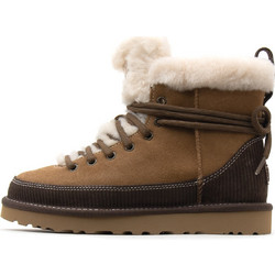UGG Γυναικεία Μποτάκια Suede Καφέ με Γούνα 1180418-CHE